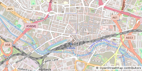 Map of Leeds, West Yorkshire
