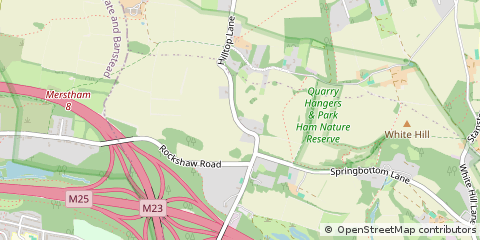 Map of Redhill, Surrey
