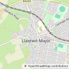 Map of Llantwit Major, South Glamorgan