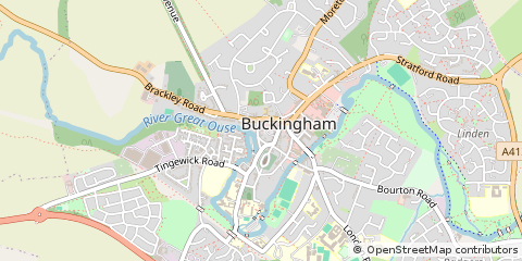 Map of Buckingham, Buckinghamshire