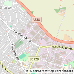 Map of Ossett, West Yorkshire