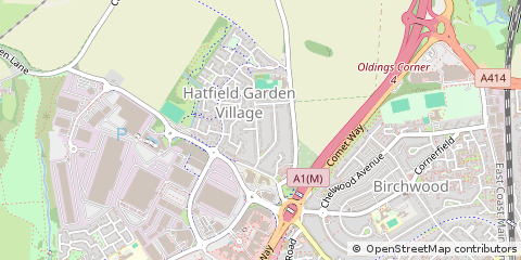 Map of Hatfield, Hertfordshire