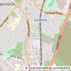 Map of Cannock, Staffs