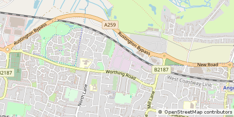 Map of Littlehampton, West Sussex
