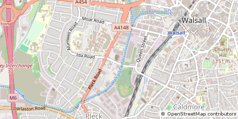 Map of Walsall, West Midlands