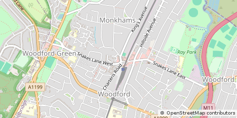 Map of Woodford Green