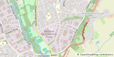 Map of Redditch, Worcestershire