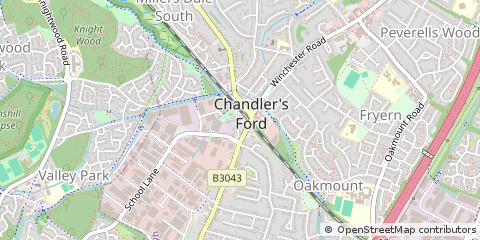 Map of Eastleigh, Hampshire