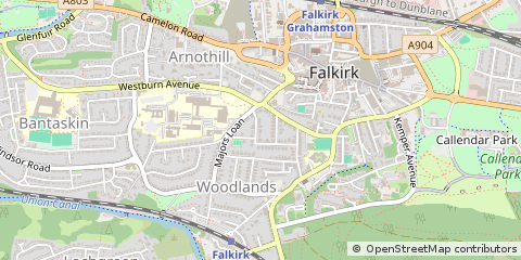 Map of Falkirk, Stirlingshire