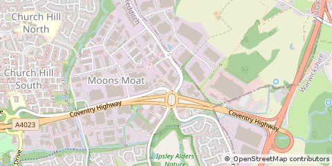 Map of Redditch, Worcestershire