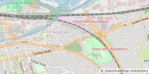 Map of Reading, Berkshire