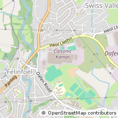 Map of Llanelli, Dyfed