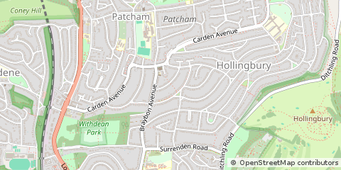 Map of Brighton, East Sussex