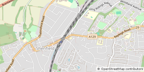 Map of Brentwood, Essex