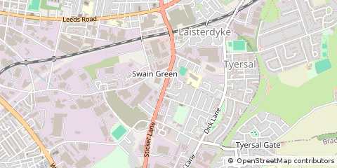 Map of Bradford, West Yorkshire