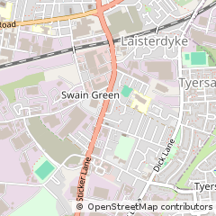 Map of Bradford, West Yorkshire