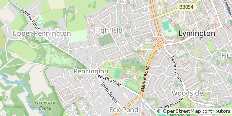Map of Lymington, Hampshire