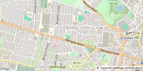 Map of Newcastle Upon Tyne