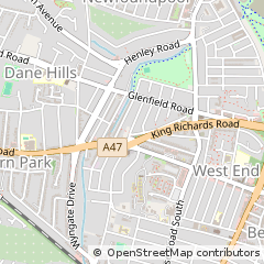 Map of Leicester, Leicestershire