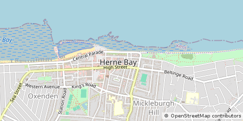 Map of Herne BAY, Kent
