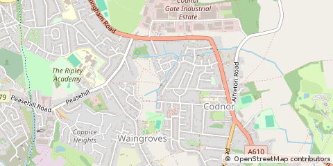 Map of Ripley, Derebyshire