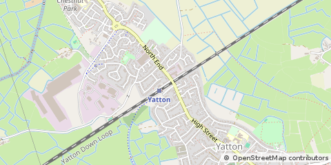 Map of Yatton, North Somerset