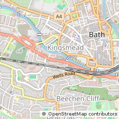 Map of Bath, Somerset