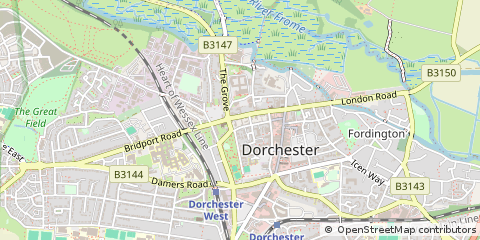Map of Dorchester, Dorset