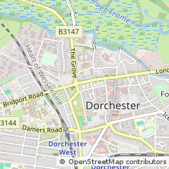 Map of Dorchester, Dorset