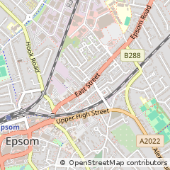 Map of Epsom, Surrey