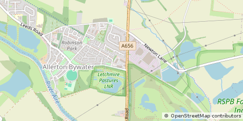 Map of Castleford, West Yorkshire
