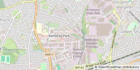 Map of Swindon, Wiltshire