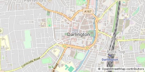 Map of Darlington, Co. Durham