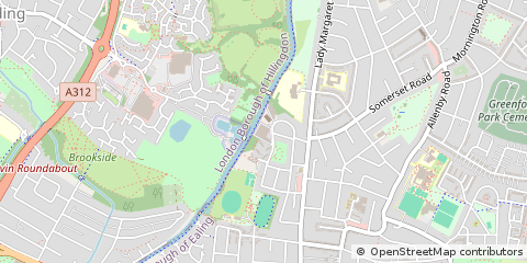 Map of Southall, Middlesex