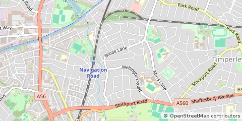 Map of Altrincham, Cheshire