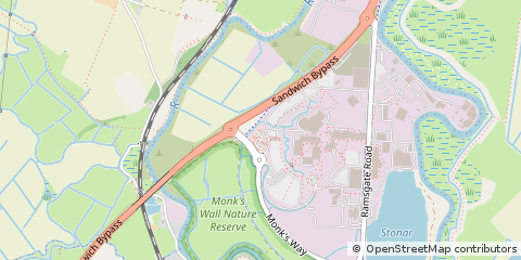 Map of Sandwich, Kent