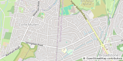 Map of Poole, Dorset