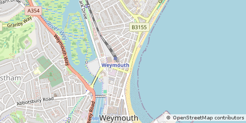 Map of Weymouth, Dorset