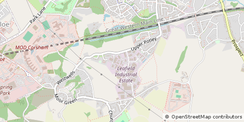 Map of Corsham, Wiltshire