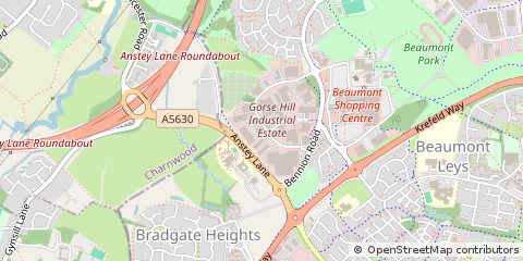 Map of Leicester, Leicestershire