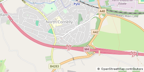 Map of Bridgend