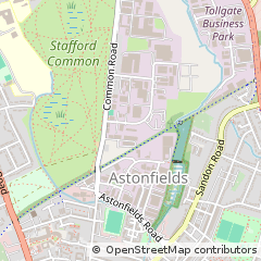 Map of Stafford, Staffordshire