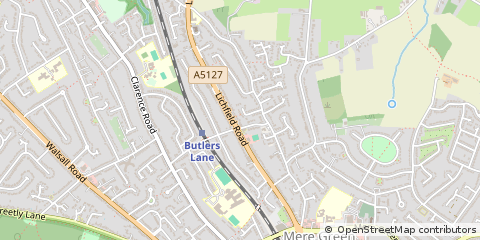 Map of Sutton Coldfield, West Midlands