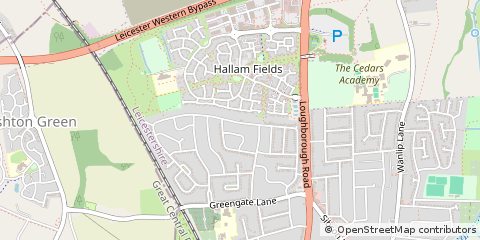 Map of Birstall, Leicester