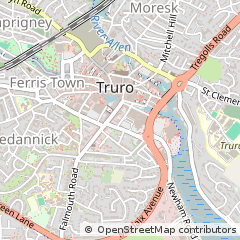 Map of Truro, Cornwall