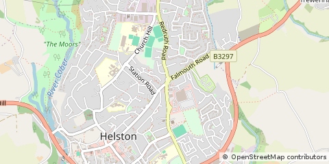 Map of Helston, Cornwall