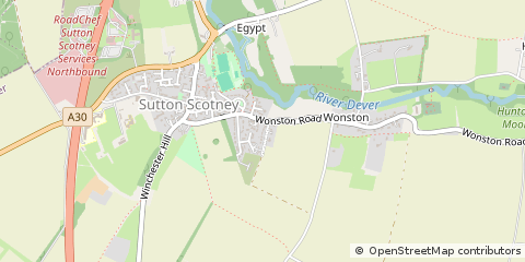 Map of Winchester, Hampshire