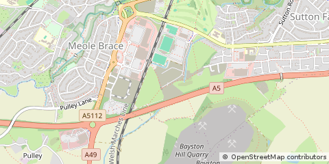 Map of Shrewsbury, Shropshire