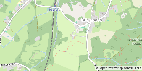 Map of NR Hertford, Herts