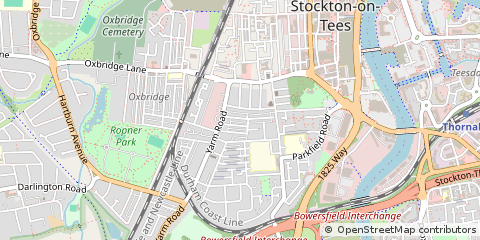 Map of Stockton on Tees